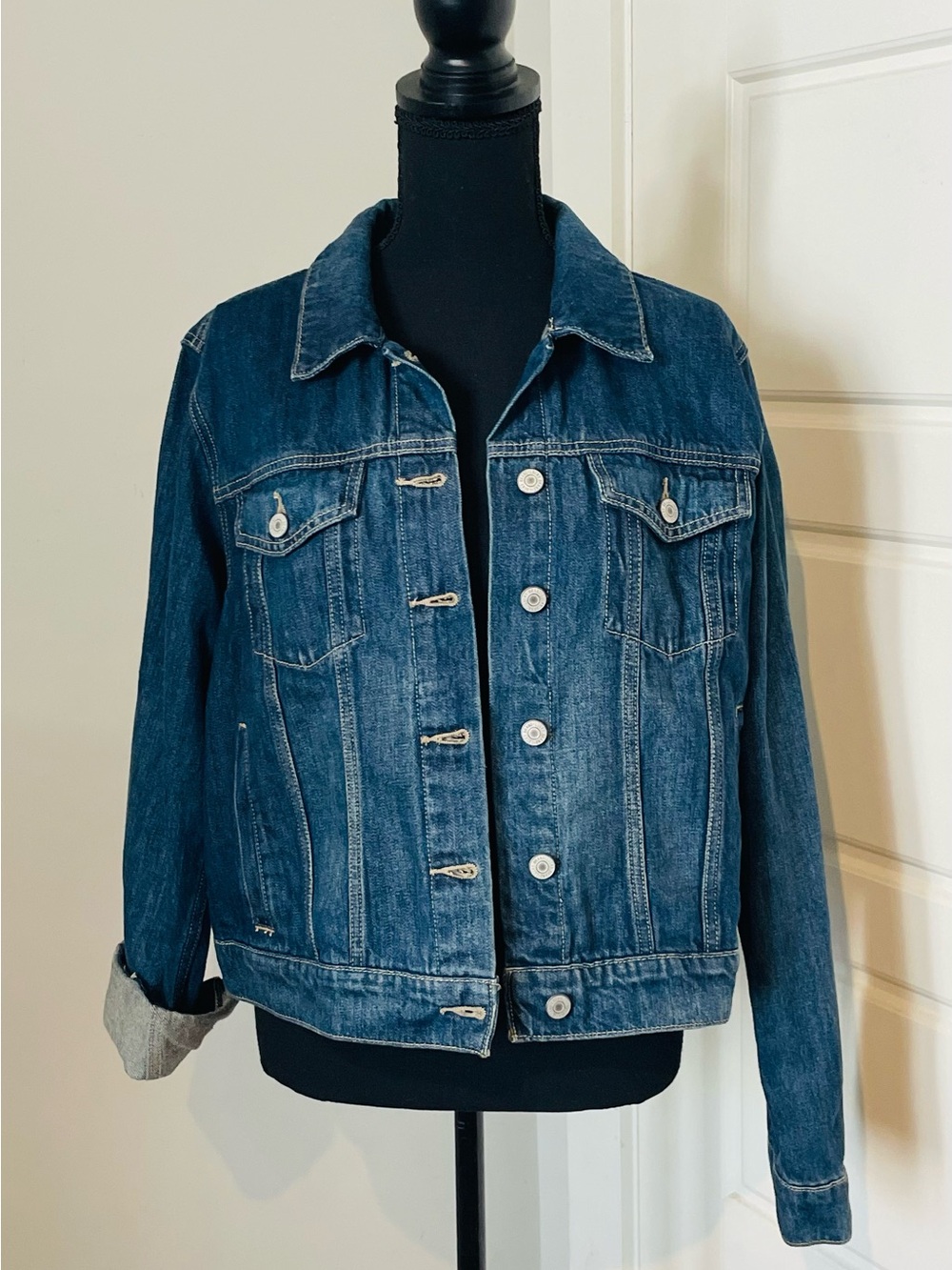 Lucky Brand Dark Blue Denim Trucker Jacket NWOT